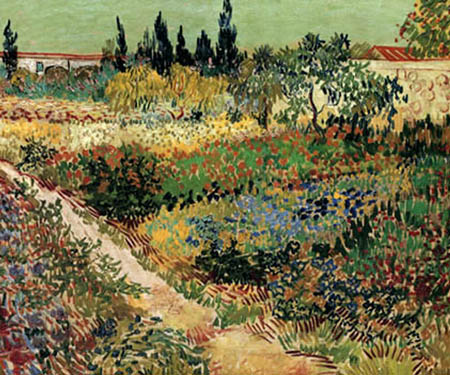 Vincent van Gogh - Blumengarten, Detail