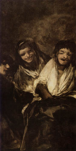 Francisco J. Goya y Lucientes - Zwei Frauen und ein Mann