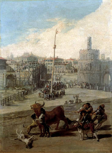 Francisco J. Goya y Lucientes - El toro cogido en la cuerda