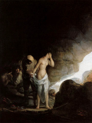 Francisco J. Goya y Lucientes - Banditen überfallen zwei Frauen