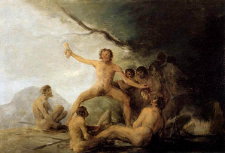 Francisco J. Goya y Lucientes - Kannibalen betrachten die Reste des Opfers