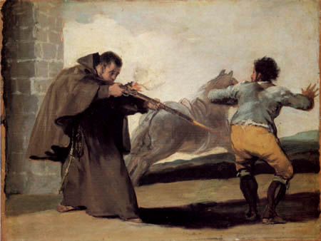 Francisco J. Goya y Lucientes - Friar Pedro schießt auf El Maragato