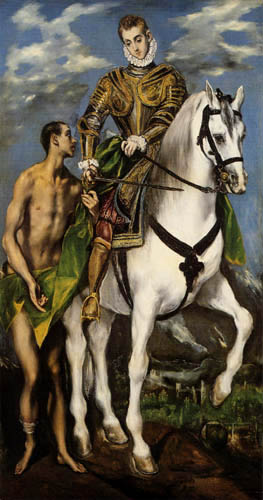 Greco El (Doménikos Theotokópoulos) - La Charité de Saint Martin