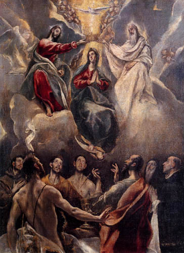 Greco El (Doménikos Theotokópoulos) - Coronation of the Virgen