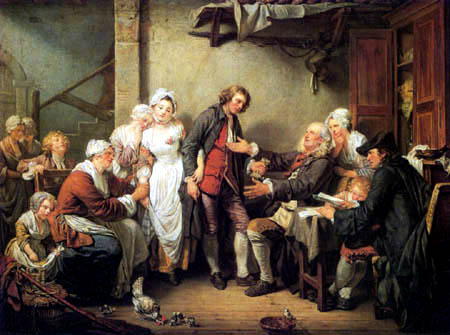 Jean-Baptiste Greuze - Verlobung im Dorfe