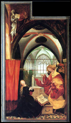 Matthias (Matthaeus, Mathis) Grünewald (Grün) - El altar de Isenheim, Anunciación