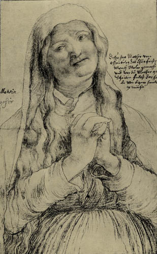 Matthias (Matthaeus, Mathis) Grünewald (Grün) - Praying woman