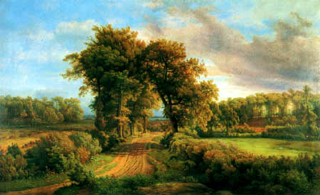 Louis Gurlitt - Path between meadows and forests