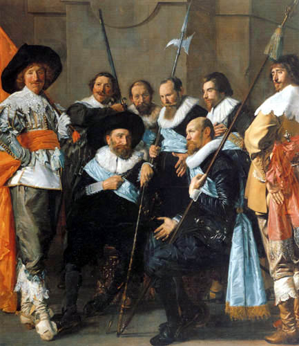 Frans Hals - La compañía de capitán Reynier Reael, detalle