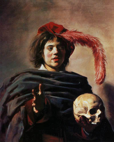 Frans Hals - Portrait of a young man and a skull