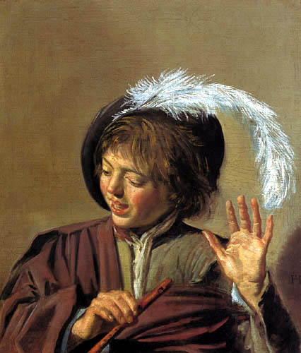 Frans Hals - Singing Boy with a Flute