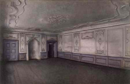 Vilhelm Hammershøi - Intérieur du grand hall, Lindegaard