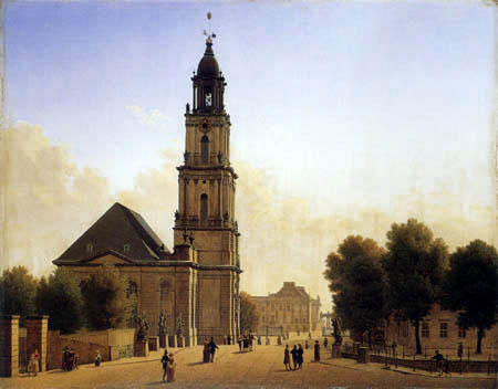 Carl Hasenpflug - Vista a Iglesia de guarnición de Potsdam