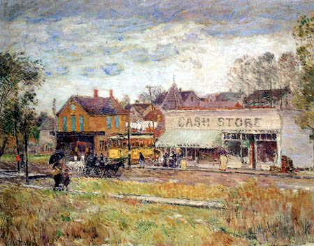 Childe Hassam - End of the Trolley Line, Oak Park, Illinois