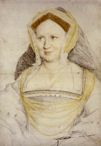Hans Holbein der Jüngere - Porträt der Lady Mary Guildford