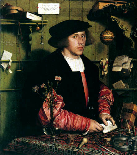 Hans Holbein el Joven - Retrato del mercader Gisze