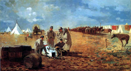 Winslow Homer - Un día de lluvia en un campo, Yorktown