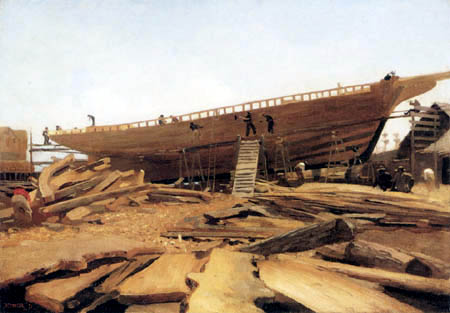 Winslow Homer - La construcción naval en Gloucester