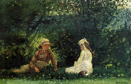 Winslow Homer - Plauderei im Gras