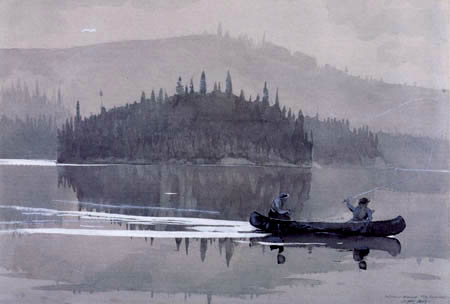 Winslow Homer - Dos hombres en una canoa