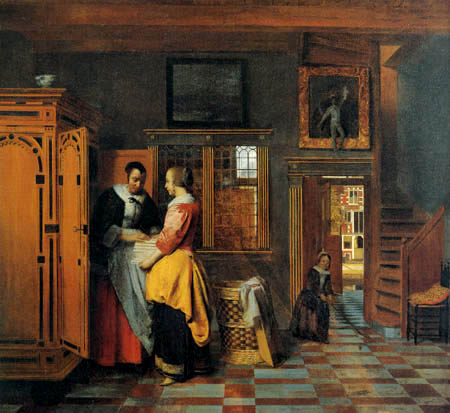 Pieter de Hooch - On the linen cupboard