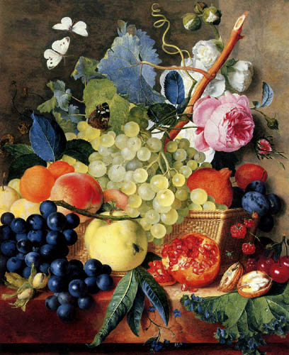 Jan van Huysum - Flores y frutas