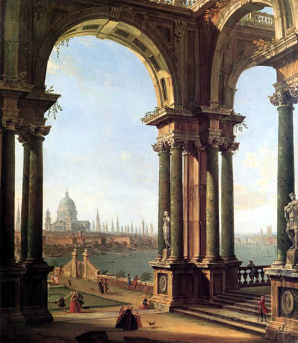 Antonio Joli - Capriccio with a view of the Thames and St Paul´s