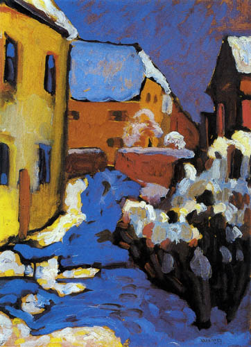 Wassily Wassilyevich Kandinsky - Cemetery and vicarage in Kochel