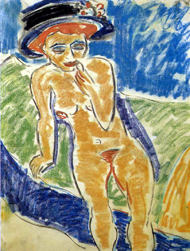 Ernst Ludwig Kirchner - Sitzender weiblicher Akt