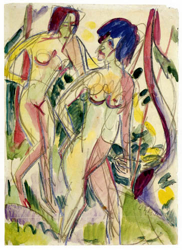 Ernst Ludwig Kirchner - Akte im Walde