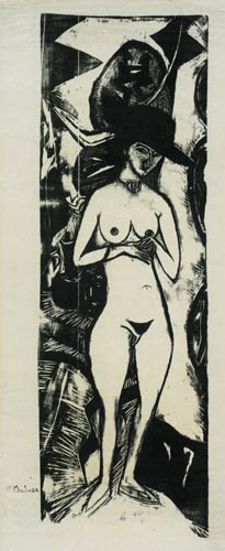 Ernst Ludwig Kirchner - Akt mit schwarzem Hut