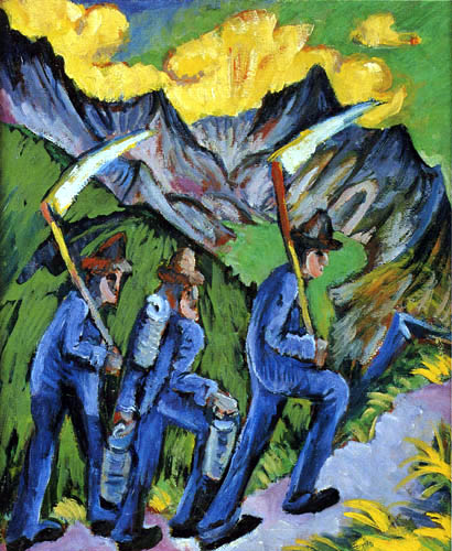 Ernst Ludwig Kirchner - Vie alpin, Triptyque gauche