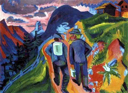 Ernst Ludwig Kirchner - Un sentier de montagne après la tempête