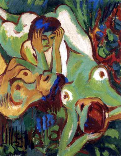 Ernst Ludwig Kirchner - Bathing Women