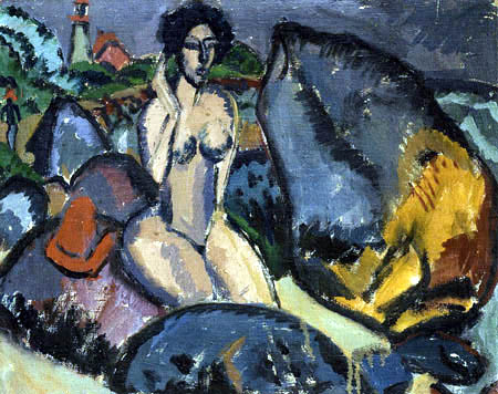 Ernst Ludwig Kirchner - Bañistas, Fehmarn