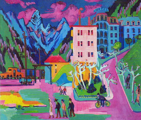 Ernst Ludwig Kirchner - Der Bahnhof von Davos