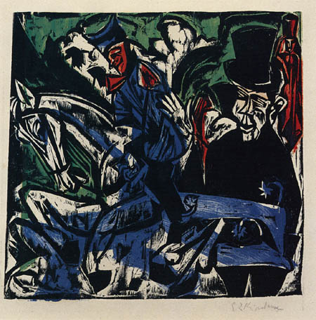 Ernst Ludwig Kirchner - Schlemihls meeting with the gray little man V