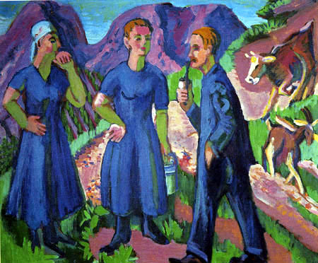 Ernst Ludwig Kirchner - Trois fermiers