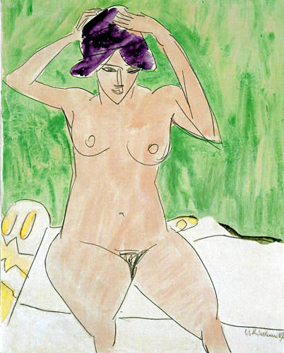 Ernst Ludwig Kirchner - Dodo con Sombrero
