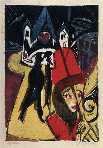 Ernst Ludwig Kirchner - Kokotte auf der Straße