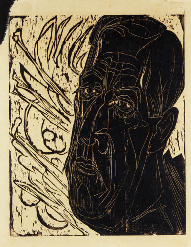 Ernst Ludwig Kirchner - Retrato de Van de Velde, oscuro