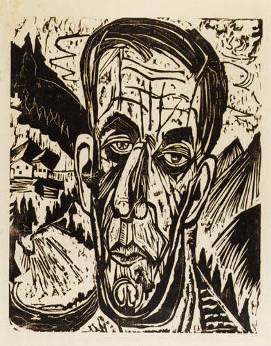 Ernst Ludwig Kirchner - Retrato de Van de Velde, luz