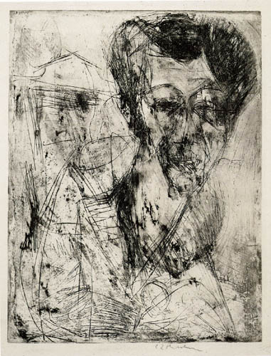 Ernst Ludwig Kirchner - Selbstbildbis, zeichnend