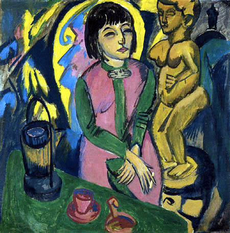 Ernst Ludwig Kirchner - A woman with plastic of wood