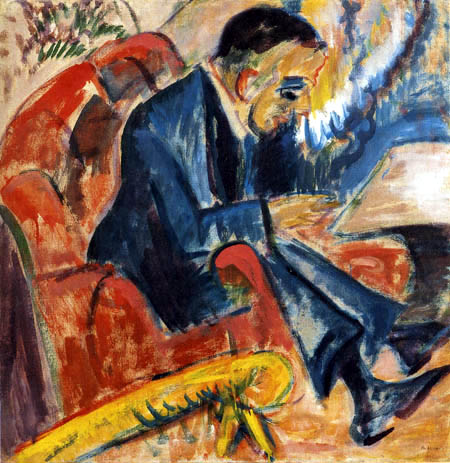 Ernst Ludwig Kirchner - Sitzender Mann auf der Parkbank