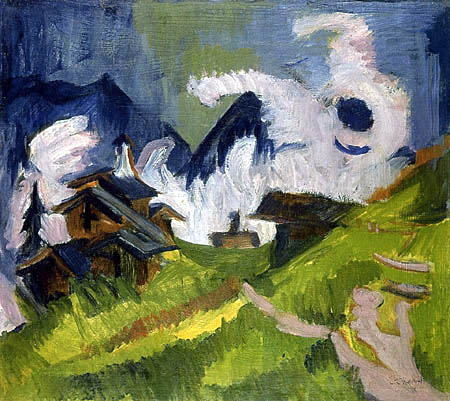 Ernst Ludwig Kirchner - Le Stafelalp dans le brouillard