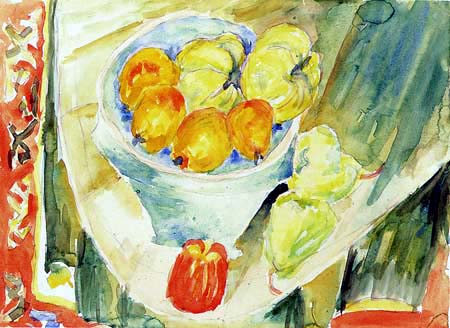 Ernst Ludwig Kirchner - Nature morte avec bol de fruits