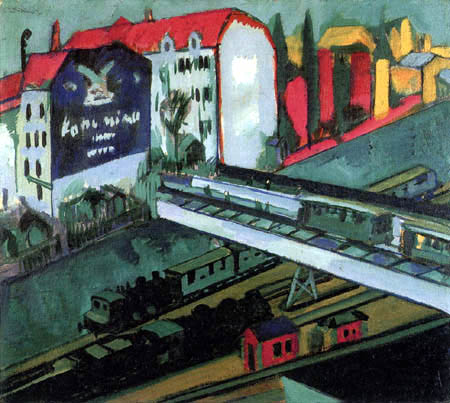 Ernst Ludwig Kirchner - Tranvía y tren