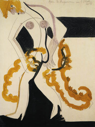 Ernst Ludwig Kirchner - Tänzerin mit gelbem Schleier