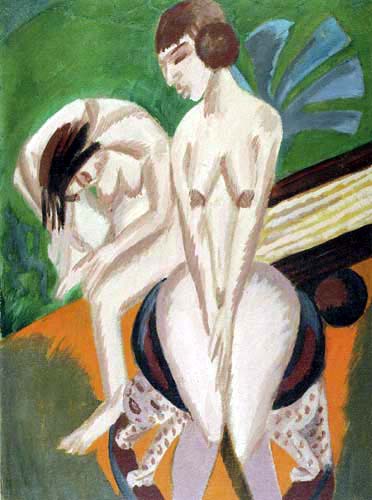 Ernst Ludwig Kirchner - Dos desnudas